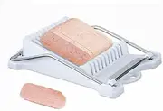 with Ease with Egg Slicers Multipurpose Luncheon Meat Slicer, Cuts Slices For fruit, and Ham(White)