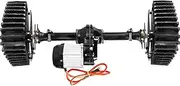 Rear Axle Track Assembly 72V 1500W Differential Motor Go Kart Buggy Quad Rear Wheel Axle Shaft Assembly Complete Karting UTV ATV Snow Sand Snowmobile Rear Axle Track DIY Kit (34" Axle)