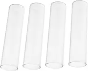 TOPPERFUN 4pcs Clear Glass Test Tube Vase Propagation Station for Stylish Hydroponic Plant Displays Modern Decorative Flower Holders for Home Decor Easy to Use and Clean