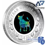 2021 $1 Australian Opal Year of the Ox 1oz Silver Proof Opal Coin NUMBERED 2282