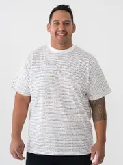 Big Mens White Yardage Print Tee