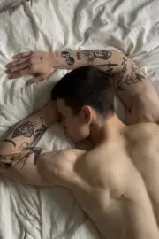 [K296] Handsome Man Cute Male Model Showing Off Body Physique Art Photography