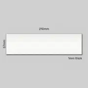 10X WHITE 210mm x 57mm Magnetic Labels | Warehouse Whiteboard Shelf Racking
