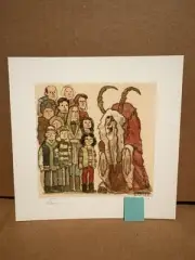 Krampus Scott C Great Showdowns Art Print 5x5 Christmas Holiday Near Mint OOP