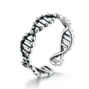Silver plating DNA Open Adjustable Finger Rings for Women Ring Fashion Jewelry