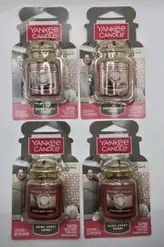 Lot of 4 Yankee Candle Car Jar Ultimate Air Fresheners Home Sweet Home Scent
