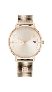 Tommy Hilfiger Tea Rose Gold Case Face Mesh Band Watch 1782287
