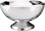 Elegance Hammered 3-Gallon Stainless Steel Doublewall Punch Bowl, Silver