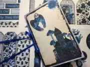 Junk Journal Booklet "NIGHT GUARDIANS" HANDMADE Whimsical Night Animals 9X6 40pg