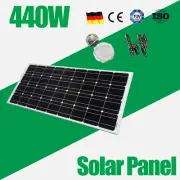 12V 400W 440W Solar Panel Mono Fixed Battery Home Caravan Camping Charging Power
