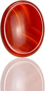 Nvzi Worry Stones Carnelian Crystal for Kids, Chakra Crystals and Healing Stones, Oval Palm Stone, Thumb Stone, Crystals for Beginners, Spiritual Gifts for Women, Meditation Accessories (1PCS)