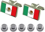 [Select Gifts] Shirt Dress Studs México Flag Cufflinks