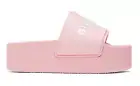 Givenchy Pink Platform Rubber White Logo Slide On Pool Sandal Flip Flop Flat 39