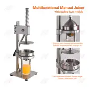 Manual Juicer with 2 Press Plate Multifunctional Pomegranate Orange Squeezer