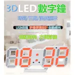 時尚工業風 LED數字時鐘 立體電子時鐘 壁掛 科技電子鐘 數字鐘 電子鬧鐘 掛鐘 LED 3D 掛鐘 電子式 夜光