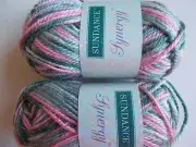 Sundance Synergy wool blend gradient yarn, Rose Hip, lot of 2 (76 yds ea)