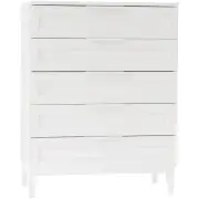 Stanley Modern Classic Wooden Chest Of 5-Drawers Tallboy Storage Cabinet - White
