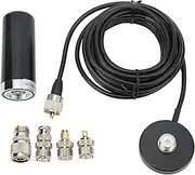 Uhf VHF Antenna,VHF Uhf Antenna,Car Radio Antenna Dual Band Black M Male Feeder Easy Installation for Car, 136-174Mhz 400-480Mhz