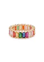 Rosie Fortescue Rainbow Embellished Ring - Gold R (UK R / US 8.5)