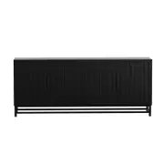 Holly 180cm Sideboard Buffet Table with Steel Legs - Black
