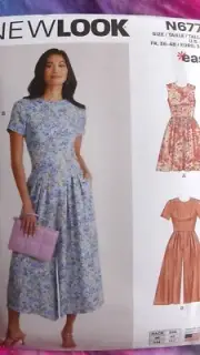 New- New Look Pattern # 6777 Fit Flare Dress & Wide Leg Jumpsuit Size 8-20
