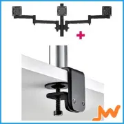 Atdec AWMS-3-13714 Triple Monitor Arm F Clamp - Black