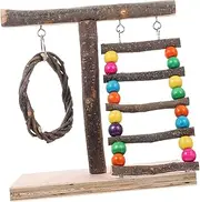 VICASKY Decorative Bird Stand Bird Perch for Parrots Desktop Training Accessory Stylish Parrot Playground for Bird Training and Interactive Play Delicate Design for Home