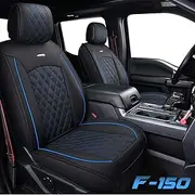 Aierxuan Car Seat Covers Full Set with Waterproof Leather, Automotive Vehicle Cushion Cover for Cars SUV Pick-up Truck Fit for 2009 to 2025 Ford F150 and 2017 to 2025 F250 F350 F450