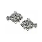 Flounder Cufflinks Jewelry Sterling Silver Handmade Fish Cufflinks FE1-CL