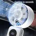 Handheld High Speed Fan Semiconductor Cooling Fan Foldable Neck Fan Black Spare