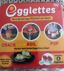 NEW Egglettes Egg Cooker Hard Boiled Eggs without Shell 4 Egg Cups As Seen On TV