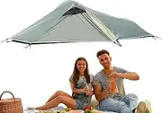 Ultralight Backpacking Tent,Waterproof Sturdy Alumium Poles Backpacking Tent | Lightweight Outdoor Shelter, 1 Person Multifunctional Canopy for Camping, Hiking
