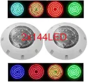 EXCELLENT 2x 144 LED SWIMMING POOL STRONG LIGHT RGB WITH 7 COLOR REMOTE CONTROL
