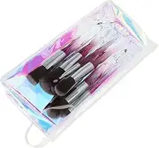 WRITWAA 1Set Makeup Brush Transparent Handle Blush Eye Makeup Brushes Rayon Bristles for Easy Application DIY Makeup for Women