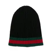 [Gucci] Gucci Web-stripe Wool Beanie M BLACK/MULTICOLOUR