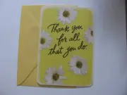 Hallmark Just Because Greeting Card THANK YOU FOR ALL THAT YOU DO w/Envelope NEW