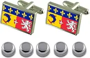 [Select Gifts] Shirt Dress Studs Rhones Alpes City Russia Flag Cufflinks