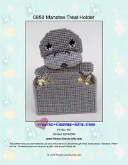 Manatee Treat Holder- Plastic Canvas Pattern or Kit