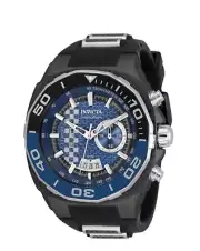 Invicta Speedway 33193 Men's Round Blue Analog Chronograph Date Silicone Watch