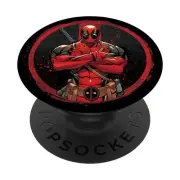 Marvel Deadpool Wade Wilson Icon PopSockets PopGrip: Swappable Grip for Phone...