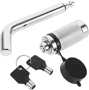 CHILDWEET Tow Lock Hitch Lock Heavy Duty Theft Security Pin for Trailers Rvs Caravans Durable Cast Construction Portable Design Reliable Theftproof Locking Mechanism