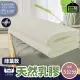 【BOSS BEDDING 小老闆寢具】單人3.5尺天然乳膠綠葉版5公分(折疊床｜雙層床｜薄床墊｜宿舍床｜露營床)