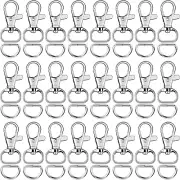 SANNIX 120 Pcs Keychain Clip Hooks with D Ring Include 60Pcs Swivel Snap Hooks L