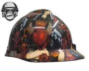 Custom Hydrographic Safety Hard Hat Mining Industrial LOVE POWER RESPECT CAP