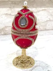 Christmas day Faberge Eggs Imperial Royal PLUS Faberge Necklace Pure Gold Deco