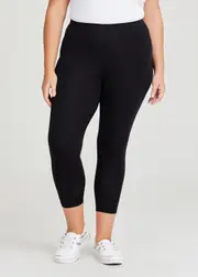 [Taking Shape] Taking Shape Good Earth Australian Cotton 7 / 8 Legging Size 26 in Black - Plus Size Women's Leggings Black