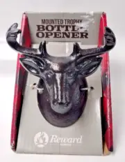 Reward Lodge Mounted Trophy Cast Iron Wall Mount Moose Head Bottle Opener