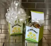 Get Well Soon Chocolate Hershey's Nugget Bars Gift Basket-Box With White Bow
