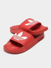 Unisex Adilette Lite Slides in Red & White