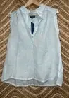 Biltmore Women's Sleeveless Ruffle Tank Top,Light Blue,Size M,Brand New, NWT